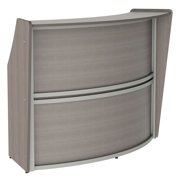 Reception Desk 32 in D X 46 in H, 72 in W X Thermofused Laminate, Ash